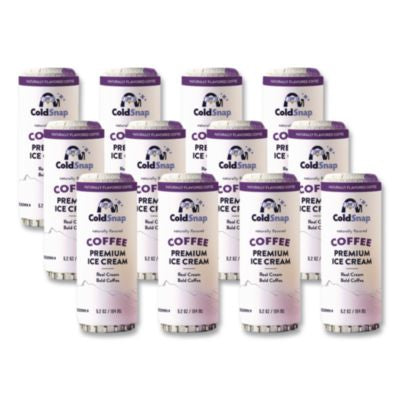 CDS600089 Ice Cream Pod, Coffee, 5.2 oz Single Serve Pod for ColdSnap Machine, 12/Carton