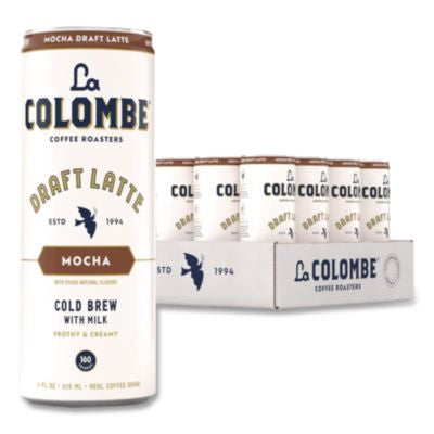 LALLCT00500 Draft Latte Cold Brew, Mocha Latte, 11 oz Can, 12/Carton