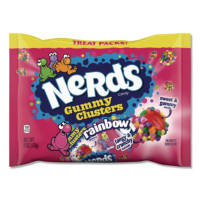 NRDFER08476 Rainbow Gummy Clusters Treat Packs, 6 oz Bag