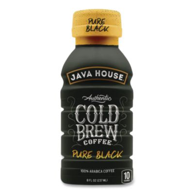 JVHHFP01781 Cold Brew Coffee, Pure Black, 8 oz Bottle, 24/Carton JAVA HOUSE