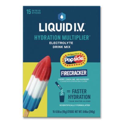 LQVEHC97102 Hydration Multiplier, Popsicle Firecracker, 0.56 oz Stick, 15/Pack UNILEVER