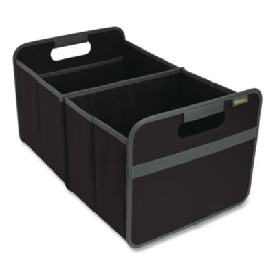 MOIA100001 Classic Foldable Storage Box, Large, 2 Sections, 12.6 x 19.69 x 10.83, Lava Black MEORI