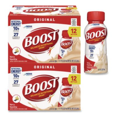 NESZHC02802 Original Nutritional Drink, Very Vanilla, 8 oz Bottle, 24/Carton NESTLE