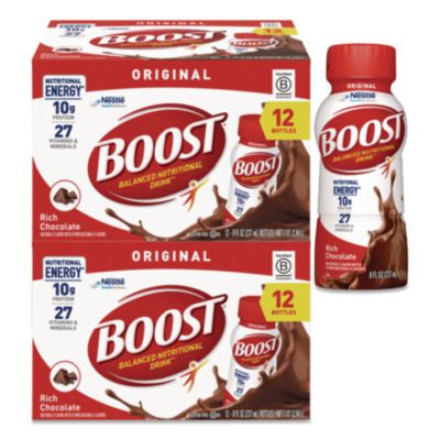 NESZHC48120 Original Nutritional Drink, Rich Chocolate, 8 oz Bottle, 24/Carton NESTLE