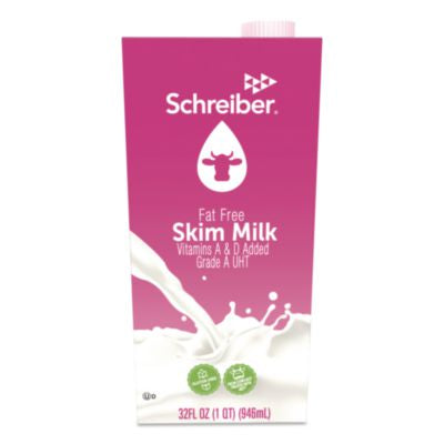 AGOPAU93047 Skim Milk, 32 oz Carton, 12/Carton AGROPUR DAIRY COOPERATIVE