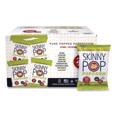 PCNSKP00462 Popcorn, Original, 0.65 oz Bag, 28/Carton SKINNYPOP POPCORN