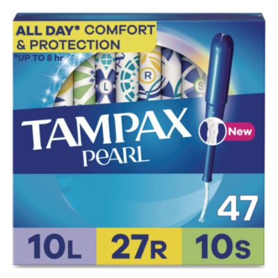 PGC71447 Pearl Tampons, Light/Regular/Super Absorbency, 47/Pack PROCTER & GAMBLE