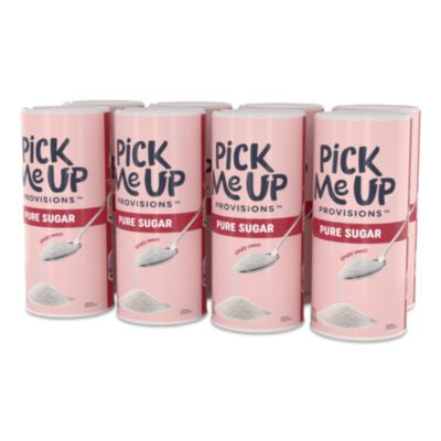 PIEPM62430 Pure Sugar, 22 oz Canister, 8/Pack PICK ME UP PROVISIONS