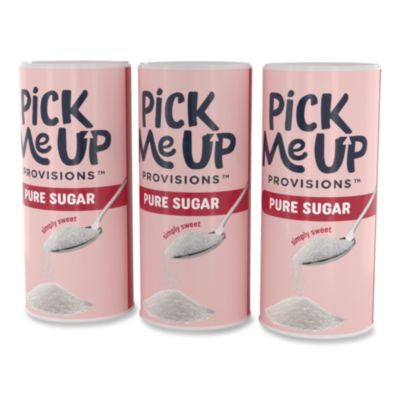 PIEPM62433 Pure Sugar, 20 oz Canister, 3/Pack PICK ME UP PROVISIONS