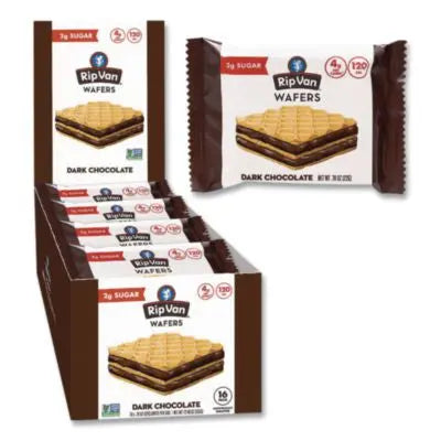 RIPRVW70520 Wafers, Dark Chocolate, 0.78 oz Packet, 16/Box RIP VAN