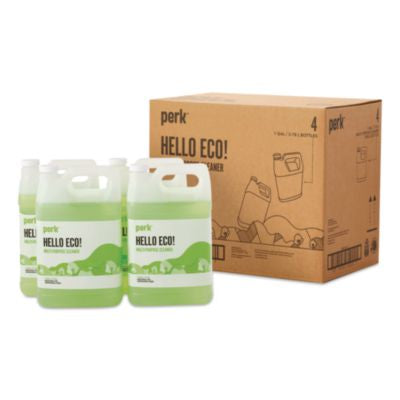 PRKSEB6401RTU Hello Eco Multi-Purpose Cleaner, 1 gal Refill Jug, 4/Carton PERK