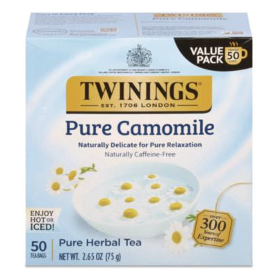 TWGTNA53651 Tea Bags, Pure Camomile, 0.05 oz Tea Bag, 50/Box