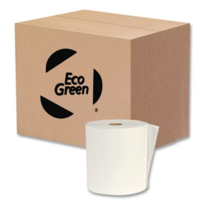 APAW80206 Hardwound Paper Towels, 1-Ply, 7.87" x 800 ft, White, 6/Carton