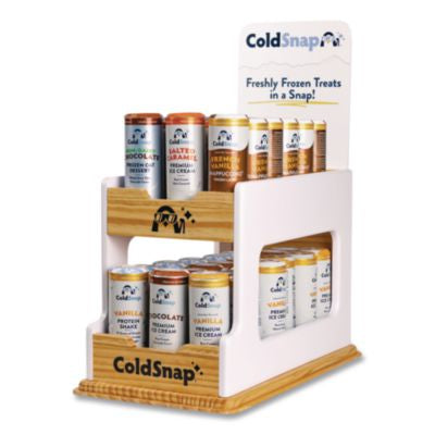 CDS101993 Display Rack, Holds 36 Pods, 9 x 17.25 x 11.25, White/Brown COLDSNAP