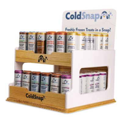 CDS101994 Display Rack, Holds 72 Pods, 16.25 x 17.25 x 11.25, White/Brown COLDSNAP