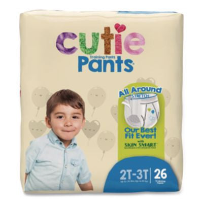 CTJCR7007 CutiePants Refastenable Training Pants for Boys, 2T-3T, Up to 34 lbs, 104/Carton FIRST QUALITY PRODUCTS INC