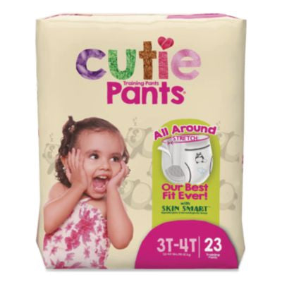 CTJCR8008 CutiePants Refastenable Training Pants for Girls, 3T-4T, 32 lbs to 40 lbs, 92/Carton FIRST QUALITY PRODUCTS INC