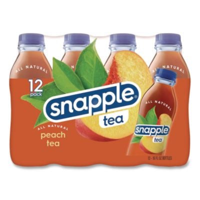 DPPCAD00783 Flavored Tea, Peach, 16 oz Bottle, 24/Carton DR PEPPER SNAPPLE GROUP, INC.