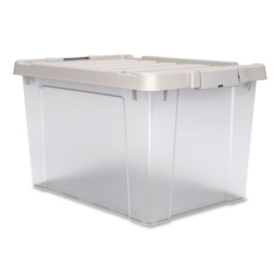 IRS270018 Latching Lid Storage Bin, 20 qt, 11.62 x 18.12 x 10.37, Clear IRIS USA, INC