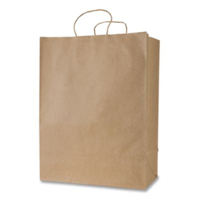 IBSKRFTW13717 Get Reddi Paper Bags, Mercado Size, 65# Basis Weight, Twisted Rope Handles, 13 x 7 x 17, Brown, 250/Carton INTEGRATED BAGGING SYSTEMS