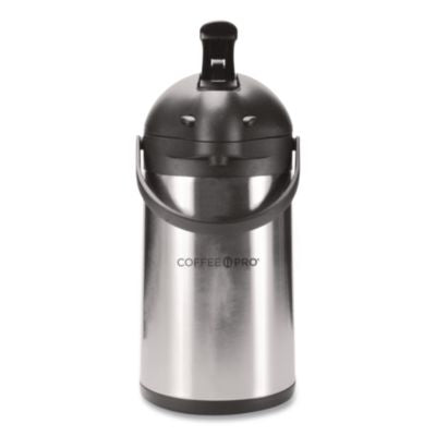 OGFCPAP35 Stainless Steel Airpot, 192 oz, Silver/Black