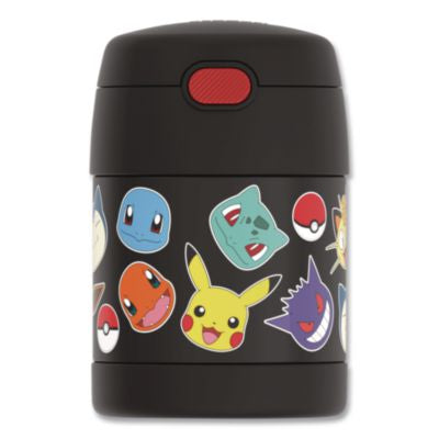 THZF3103PM6M FUNtainer Pokemon Two-Compartment Food Jar, 10 oz, Black/Multicolor