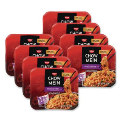 NSFNIS08729 Chow Mein Teriyaki Chicken Noodles, 4 oz, 8/Carton NISSIN FOODS