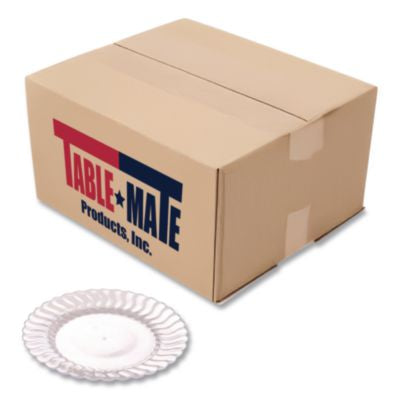 TBL210CL Flairware Dinner Plate, 10.25" dia, Clear, 144/Carton