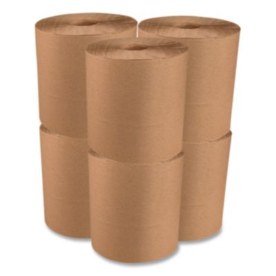 MRCNP6800EN Brown Roll Towel, 1-Ply, 7.87" x 800 ft, Brown, 6 Rolls/Carton