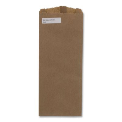 BAG20331500 Grocery Paper Bags, Merchandise Size, 35# Basis Weight, 4 x 2.5 x 11.5, Brown, 500/Bundle ROSS & WALLACE PAPER PRODUCTS, INC.