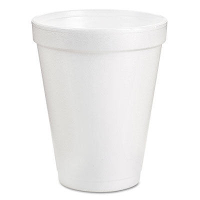 DCC8J8BG Foam Drink Cups, 8 Oz, White, 25/pack