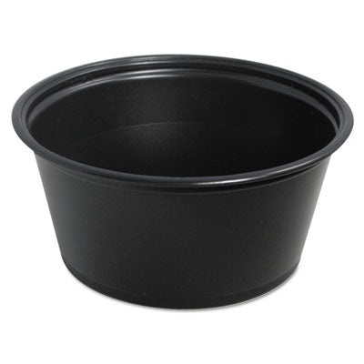 DCC325PCBLK Conex Complements Portion/Medicine Cups, 3.25 oz, Plastic, Black, 125/Bag, 20 Bags/Carton