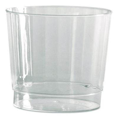WNACCR9240 Classic Crystal Plastic Tumblers, 9 Oz, Clear, Fluted, Rocks Squat, 20/pack, 12 Packs/carton