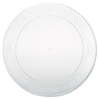 WNADWP9180 Designerware Plastic Plates, 9" dia, Clear, 10/Pack, 18 Packs/Carton