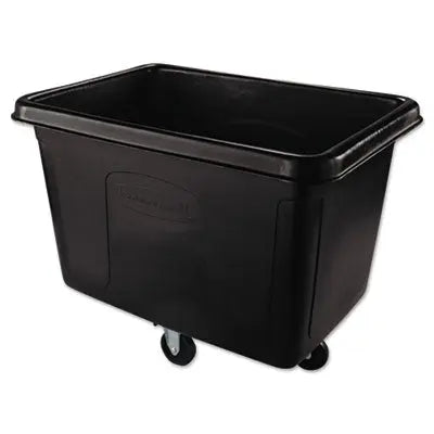 RCP4614BLA Cube Truck, 105 gal, 500 lb Capacity, Plastic, Black RUBBERMAID COMMERCIAL PROD.