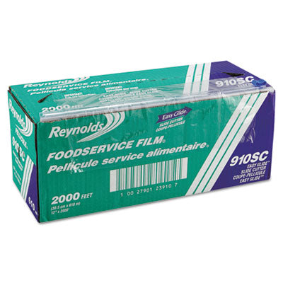 RFP910SC PVC Food Wrap Film Roll in Easy Glide Cutter Box, 12" x 2,000 ft