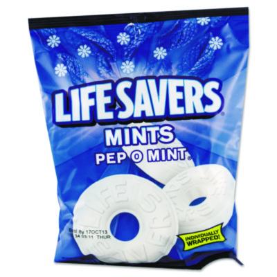LFS88503 Hard Candy Mints, Pep-O-Mint, Individually Wrapped, 6.25 Oz Bag