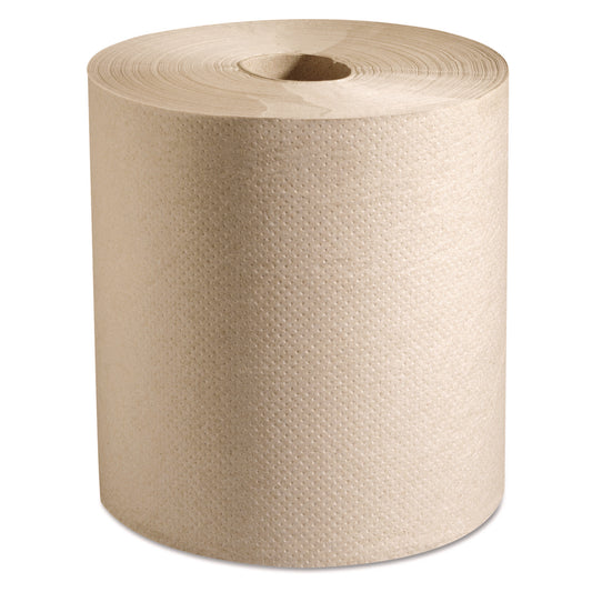 MRCP728N 100% Recycled Hardwound Roll Paper Towels, 1-Ply, 7.88" x 800 ft, Natural, 6 Rolls/Carton