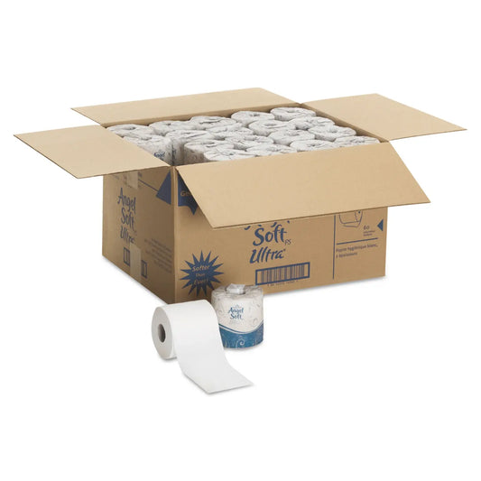 GPC16560 Angel Soft ps Ultra Two-Ply Premium Bathroom Tissue, Septic-Safe, White, 400 Sheets/Roll, 60 Rolls/Carton Georgia Pacific Professional