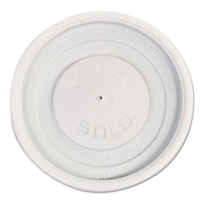 SCCVL34R0007 Polystyrene Vented Hot Cup Lids, Fits 4 oz Hot Cups, Plastic, White, 100/Pack, 10 Packs/Carton