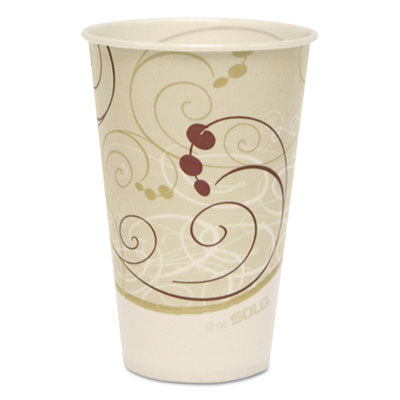 SCCR12NSYM Symphony Treated-Paper Cold Cups, 12 oz, White/Beige/Red, 100/Bag, 20 Bags/Carton