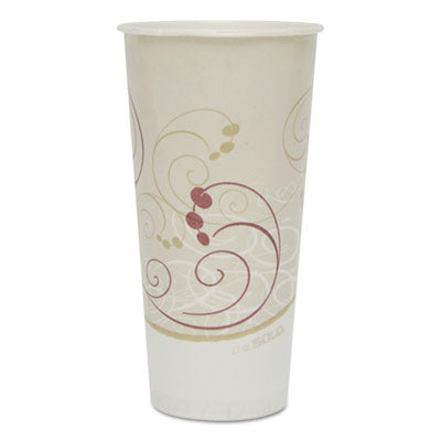 SCCRS22NSYM Symphony Treated-Paper Cold Cups, 22 oz, White/Beige/Red, 50/Bag, 20 Bags/Carton