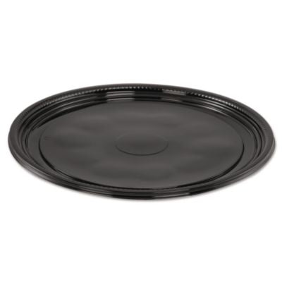 WNAA512PBL Caterline Casuals Thermoformed Platters, 12" Diameter, Black. Plastic, 25/Carton