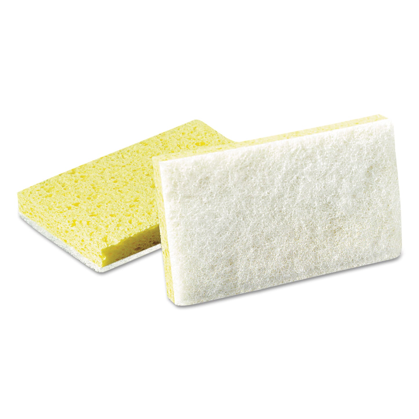 MMM08251 Light-Duty Scrubbing Sponge, #63, 3.6 X 6.1, 0.7" Thick, Yellow/white, 20/carton