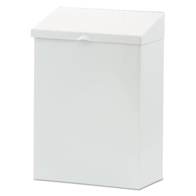 HOSND1W Feminine Hygiene Product Waste Receptacle, Metal, White HOSPECO