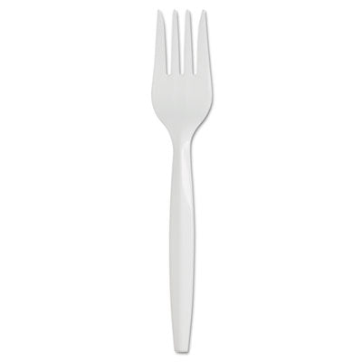 DXESSF21P SmartStock Plastic Cutlery Refill, Series-B, Mediumweight Fork, White, 40/Pack, 24 Packs/Carton