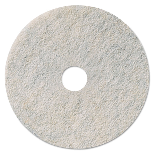 MMM35085 Niagara Natural Burnishing Pad, 27" Diameter, White, 5/carton