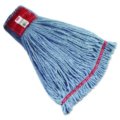 RCPA253BLU Web Foot Wet Mop Heads, Shrinkless, Cotton/Synthetic, Large, Blue