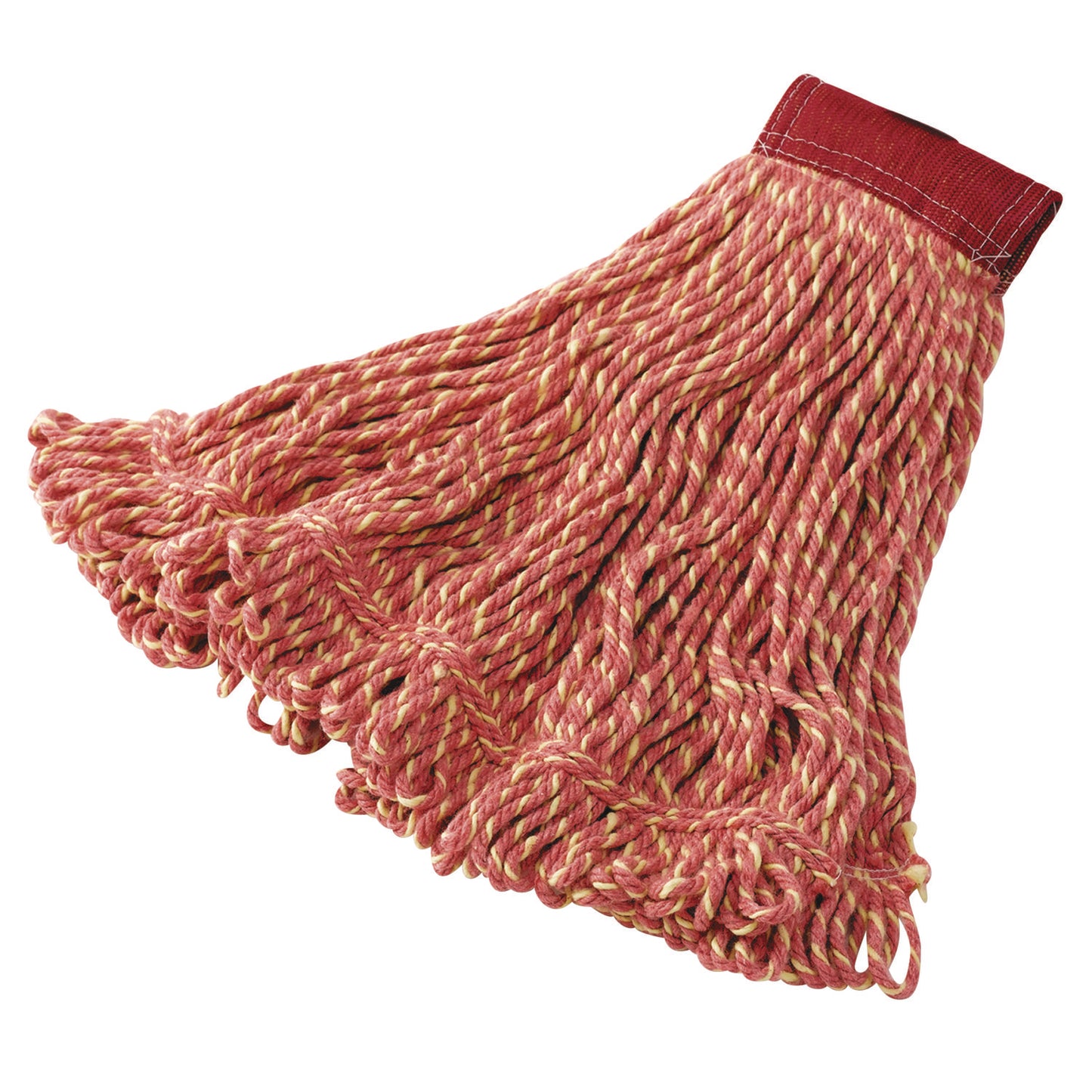RCPD253RED Super Stitch Blend Mop Heads, Cotton/Synthetic, Large, Red