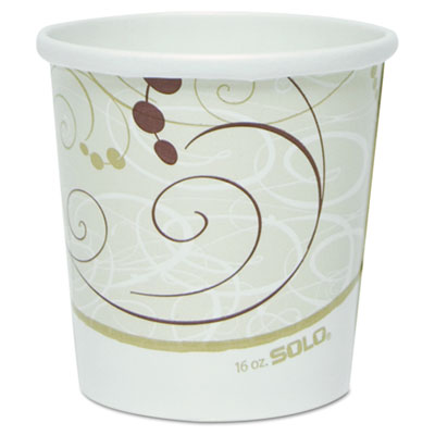 SCCH4165SYM Flexstyle Double Poly Paper Containers, 16 oz, Symphony Design, Paper, 25/Pack, 20 Packs/Carton